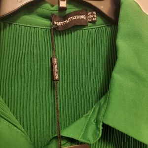 Plisse Maxi Shirt Dress